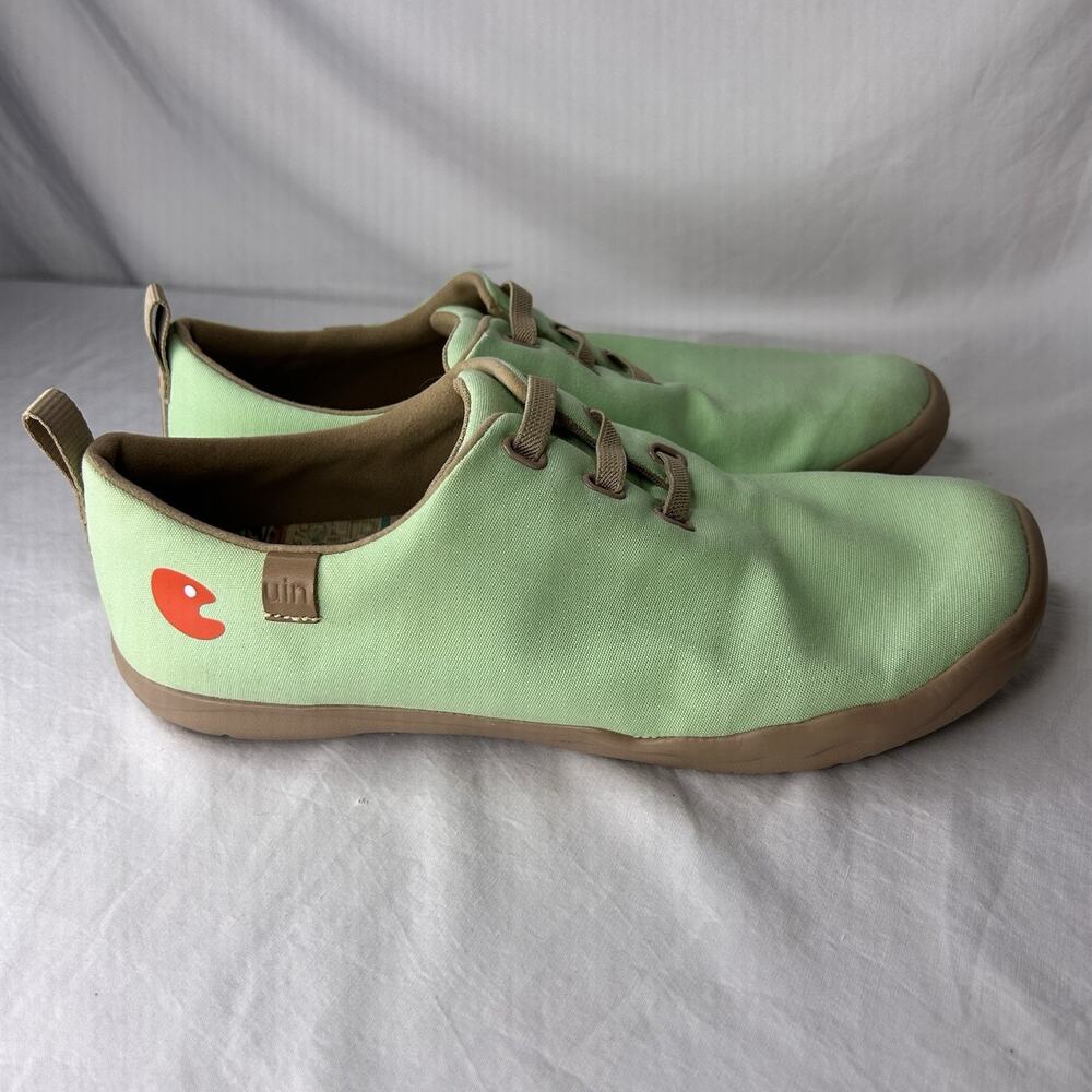 UIN Women's Slip Ons Canvas Lightweight Sneakers Pastel Green Women Sz 9.5